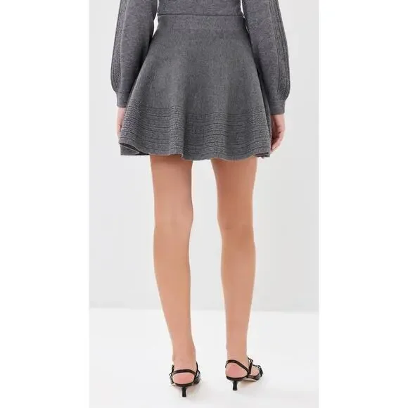 Tuckernuck Hill House Gray Constantine Knit Mini Skirt Size Medium - Picture 4 of 8